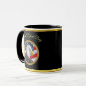 Mug Tête d'aigle et une feuille d'or drapeau américain (Devant gauche)