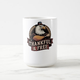 Mug Tête d'Aigle Gras Merci & Libre Graphique Vintage