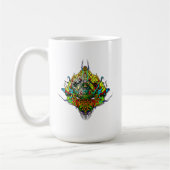 Mug Tête d'alien design tribal jaune (Gauche)