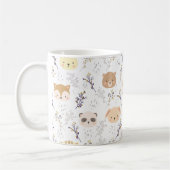 Mug Tête D'Animal Adorable Et Motif Floral (Gauche)