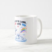 Mug Tête dans les nuages design de chien mignon (Devant droit)