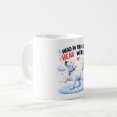 Mug Tête dans les nuages design de chien mignon (Devant gauche)