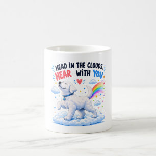 Mug Tête dans les nuages design de chien mignon