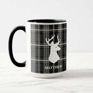 Mug Tête d'attelage sur plaque noire et blanche