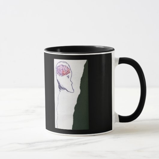 Mug Tête de ballon, flottant, un dessin (Droite)