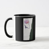 Mug Tête de ballon, flottant, un dessin (Gauche)