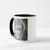 Mug Tête de Bouddha en grès entourée d'un arbre (Devant gauche)