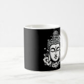 Mug Tête de bouddha ornée de fleurs (Devant droit)