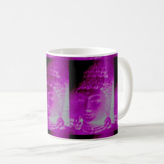 Mug tête de bouddha pourpre (Devant droit)