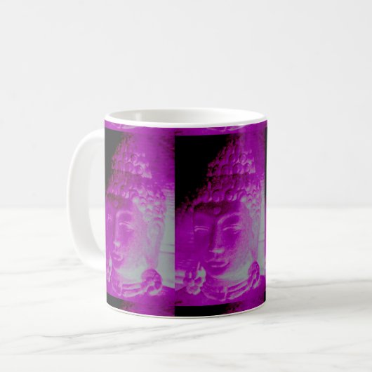 Mug tête de bouddha pourpre (Devant gauche)