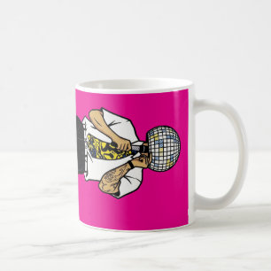 Mug Tête de boule à facettes disco de chanteur de band