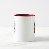 Mug Tête de buffle avec coiffure indienne (Centre)