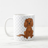 Mug Tête de Cavalier King Charles Spaniel Rubis & Patt (Gauche)
