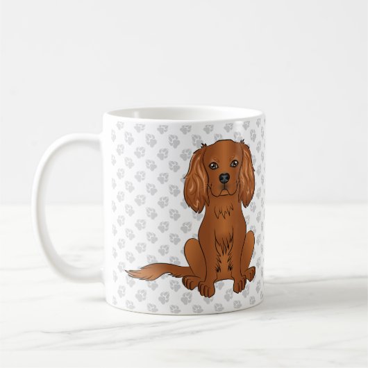 Mug Tête de Cavalier King Charles Spaniel Rubis & Patt (Gauche)