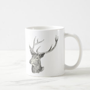Mug Tête de cerf Buck avec dessin d'Antlers