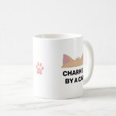 Mug Tête de chat et Citation de chat drôle personnalis (Devant droit)