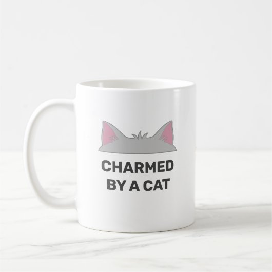 Mug Tête de chat et devis de chat drôle personnalisé (Gauche)
