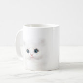 Mug Tête de chaton perse blanc (Devant gauche)