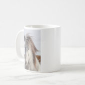 Mug Tête de cheval islandais blanc de face (Devant gauche)