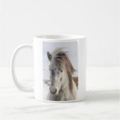Mug Tête de cheval islandais blanc de face (Gauche)