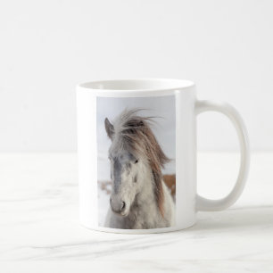 Mug Tête de cheval islandais blanc de face