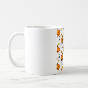 Mug Tête de citrouille fantôme mignonne motif Hallowee