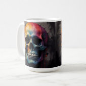 Mug Tête de couleur crâne (Devant gauche)