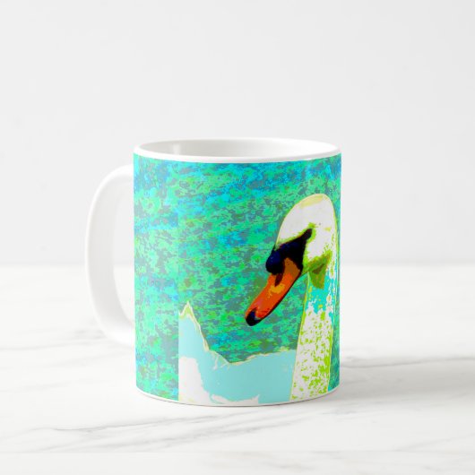 Mug Tête de cygne blanche majestueuse (Devant gauche)