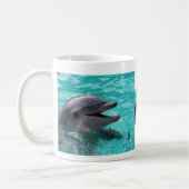 Mug Tête de dauphin dans l'eau bleu vert (Gauche)