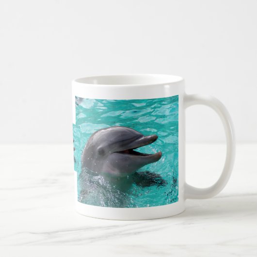 Mug Tête de dauphin dans l'eau bleu vert (Droite)