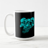 Mug Tête de diable crâne noir et vert (Gauche)