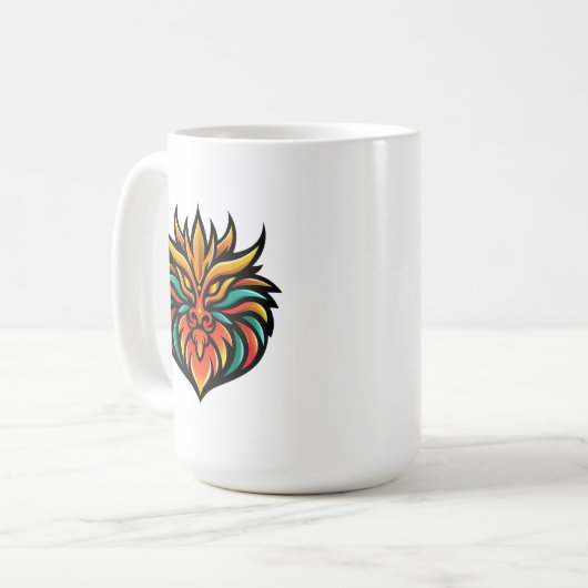 Mug Tête de dragon oriental - Design d'art intense (Devant gauche)