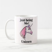 Mug Tête de licorne rose violet (Gauche)