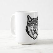 Mug Tête de loup de face (Devant gauche)