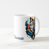 Mug Tête de loup majestueux (Devant droit)