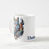 Mug Tête de loup majestueux (Devant gauche)