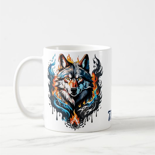 Mug Tête de loup majestueux (Gauche)