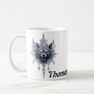 Mug Tête de loup mystique.