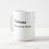 Mug Tête de Nubian au coeur (Devant gauche)