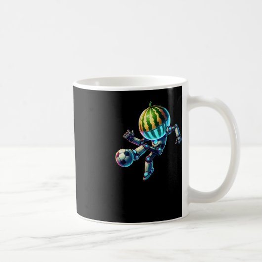 Mug Tête de pastèque de robot Football Dribble Kick (Droite)