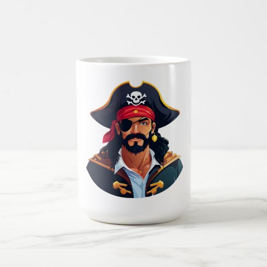 Mug Tête de pirate avec chapeau de marin et cache-œil (Centre)
