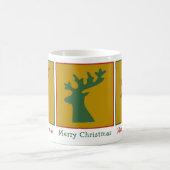 Mug Tête de rennes de Noël Rouge Vert & Or Personnalis (Centre)