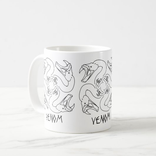 Mug Tête de serpent, crocs prêts à frapper, Venom (Devant gauche)