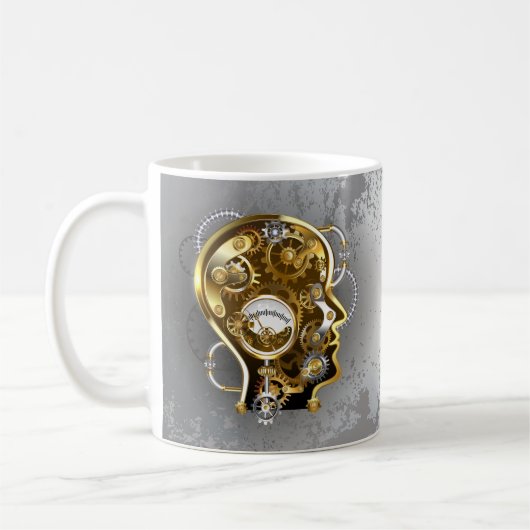 Mug Tête de Steampunk avec manomètre (Gauche)