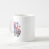 Mug Tête de sucre Sungles Firework Drapeau américain 4 (Devant gauche)