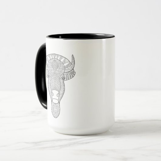 Mug Tête de Taureau de style (Devant gauche)