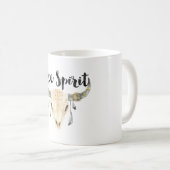 Mug Tête de taureau Spirit Libre avec plumes (Devant droit)