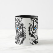 Mug Tête de tigre blanc de Sibérie - Café Tiger Blue E (Centre)