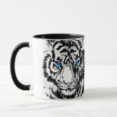 Mug Tête de tigre blanc de Sibérie - Café Tiger Blue E (Gauche)