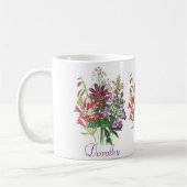 Mug Tête de torche personnalisée et Fleurs de langue d (Gauche)